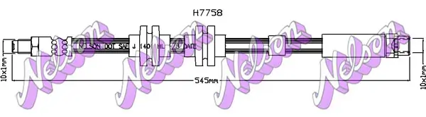 Bremsschlauch Vorderachse links rechts KAWE H7758