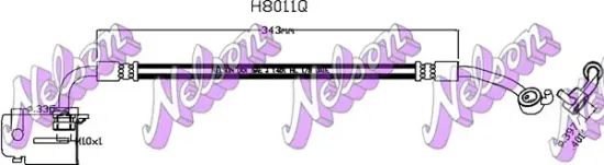 Bremsschlauch Hinterachse rechts KAWE H8011Q Bild Bremsschlauch Hinterachse rechts KAWE H8011Q