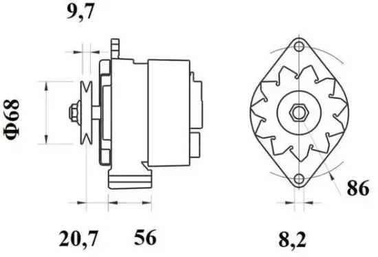 Generator 14 V MAHLE MG 217 Bild Generator 14 V MAHLE MG 217