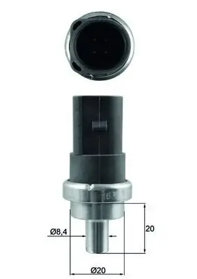 Sensor, Kühlmitteltemperatur MAHLE TSE 7 Bild Sensor, Kühlmitteltemperatur MAHLE TSE 7