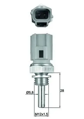 Sensor, Kühlmitteltemperatur MAHLE TSE 27