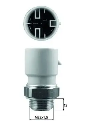 Temperaturschalter, Kühlerlüfter MAHLE TSW 61