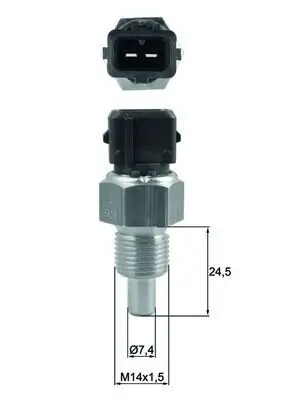 Sensor, Kühlmitteltemperatur MAHLE TSE 16
