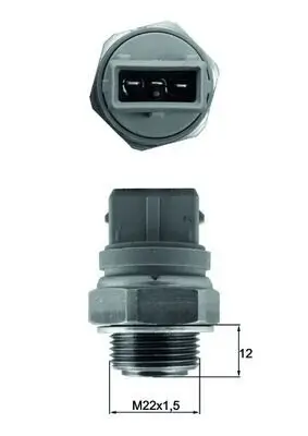 Temperaturschalter, Kühlerlüfter MAHLE TSW 68