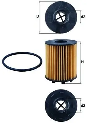 Ölfilter MAHLE OX 371D