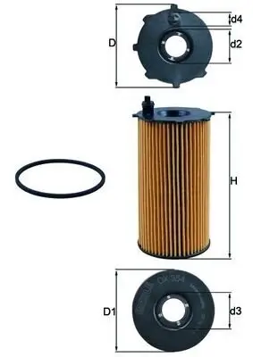 Ölfilter MAHLE OX 354D