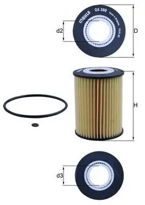 Ölfilter MAHLE OX 380D Bild Ölfilter MAHLE OX 380D