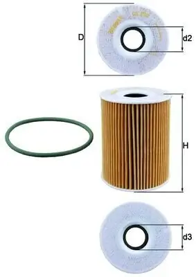 Ölfilter MAHLE OX 254D5 Bild Ölfilter MAHLE OX 254D5