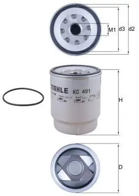 Kraftstofffilter MAHLE KC 491D