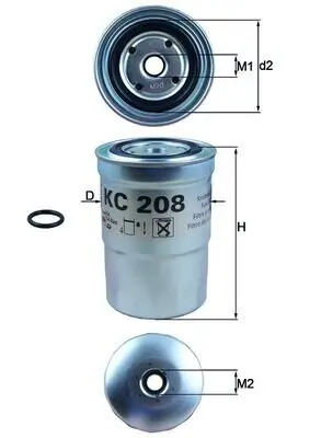Kraftstofffilter MAHLE KC 208 Bild Kraftstofffilter MAHLE KC 208