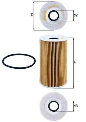 Ölfilter MAHLE OX 128/1D Bild Ölfilter MAHLE OX 128/1D