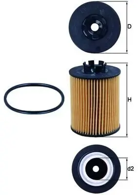 Ölfilter MAHLE OX 173/2D Bild Ölfilter MAHLE OX 173/2D