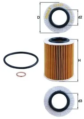 Ölfilter MAHLE OX 825D