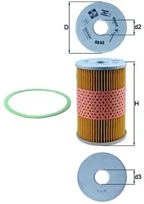 Ölfilter MAHLE OX 43D Bild Ölfilter MAHLE OX 43D