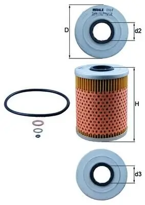 Ölfilter MAHLE OX 68D Bild Ölfilter MAHLE OX 68D