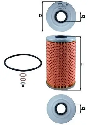 Ölfilter MAHLE OX 96D Bild Ölfilter MAHLE OX 96D