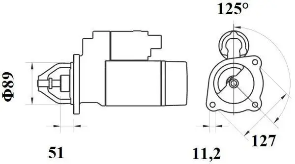 Starter 24 V 4,0 kW MAHLE MS 753 Bild Starter 24 V 4,0 kW MAHLE MS 753