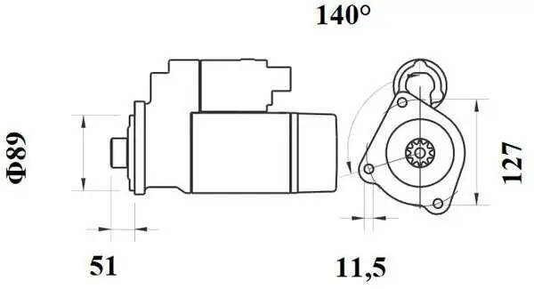 Starter 24 V 5,0 kW MAHLE MS 769 Bild Starter 24 V 5,0 kW MAHLE MS 769