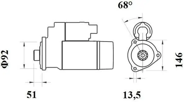 Starter 24 V 5,5 kW MAHLE MS 761 Bild Starter 24 V 5,5 kW MAHLE MS 761