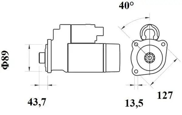 Starter 24 V 5,5 kW MAHLE MS 782 Bild Starter 24 V 5,5 kW MAHLE MS 782