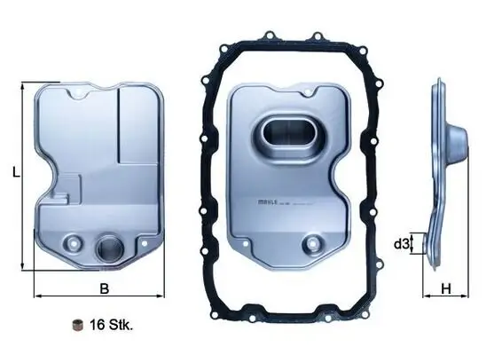 Hydraulikfilter, Automatikgetriebe MAHLE HX 160KIT