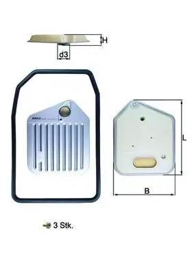 Hydraulikfilter, Automatikgetriebe MAHLE HX 163KIT