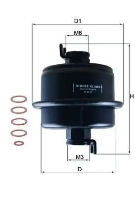 Kraftstofffilter MAHLE KL 1051D