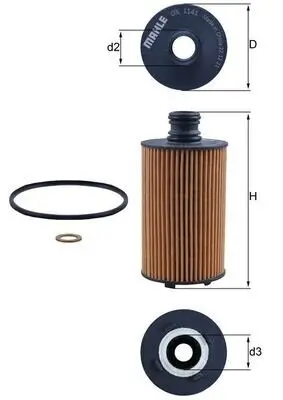 Ölfilter MAHLE OX 1141D