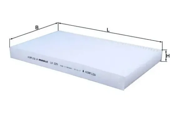 Filter, Innenraumluft MAHLE LA 229 Bild Filter, Innenraumluft MAHLE LA 229