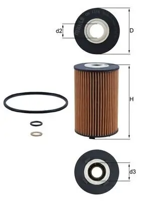 Ölfilter MAHLE OX 1158D Bild Ölfilter MAHLE OX 1158D