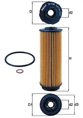 Ölfilter MAHLE OX 1146D