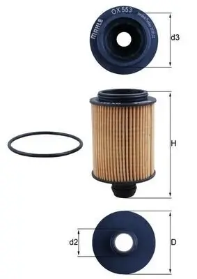 Ölfilter MAHLE OX 553D