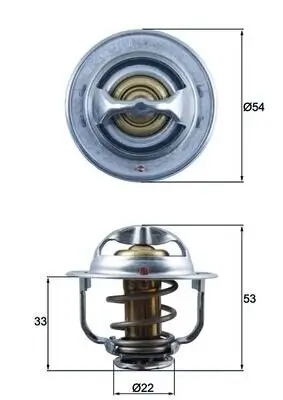 Thermostat, Kühlmittel MAHLE TX 179 89D Bild Thermostat, Kühlmittel MAHLE TX 179 89D