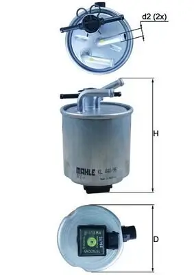 Kraftstofffilter MAHLE KL 440/36 Bild Kraftstofffilter MAHLE KL 440/36