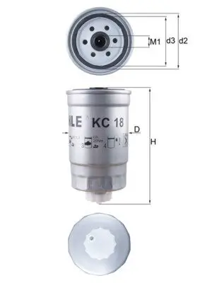 Kraftstofffilter MAHLE KC 18