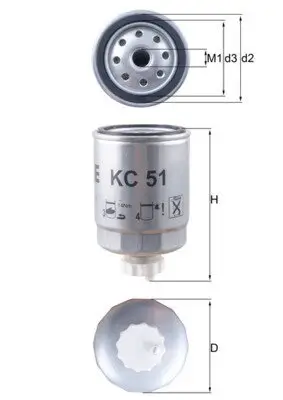 Kraftstofffilter MAHLE KC 51