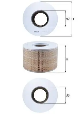 Luftfilter MAHLE LX 1140 Bild Luftfilter MAHLE LX 1140