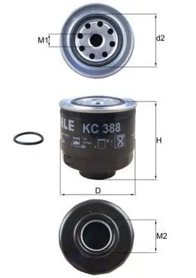 Kraftstofffilter MAHLE KC 388D