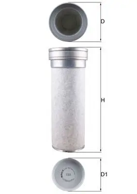 Sekundärluftfilter MAHLE LXS 361 Bild Sekundärluftfilter MAHLE LXS 361