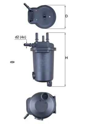 Kraftstofffilter MAHLE KL 632D