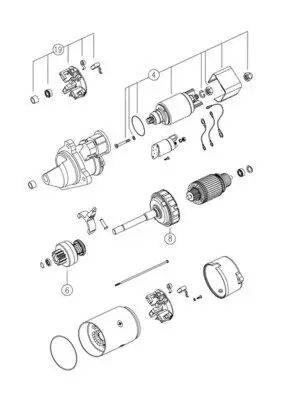 Starter 24 V 4,0 kW MAHLE MS 768 Bild Starter 24 V 4,0 kW MAHLE MS 768