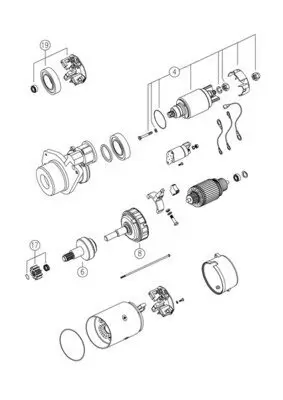 Starter 24 V 5,5 kW MAHLE MS 782 Bild Starter 24 V 5,5 kW MAHLE MS 782