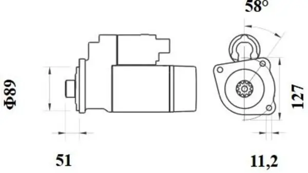 Starter 24 V 5,5 kW MAHLE MS 888 Bild Starter 24 V 5,5 kW MAHLE MS 888