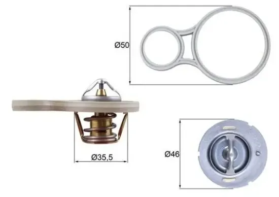 Thermostat, Kühlmittel MAHLE TX 255 91 Bild Thermostat, Kühlmittel MAHLE TX 255 91