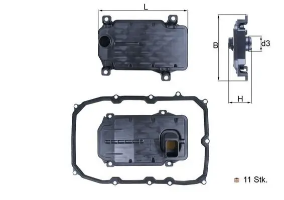 Hydraulikfilter, Automatikgetriebe MAHLE HX 187KIT