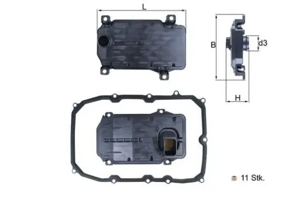 Hydraulikfilter, Automatikgetriebe MAHLE HX 187KIT Bild Hydraulikfilter, Automatikgetriebe MAHLE HX 187KIT