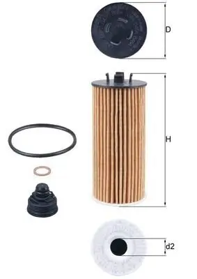 Ölfilter MAHLE OX 815/1D