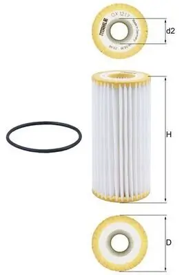 Ölfilter MAHLE OX 1217D Bild Ölfilter MAHLE OX 1217D