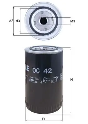 Ölfilter MAHLE OC 42 Bild Ölfilter MAHLE OC 42