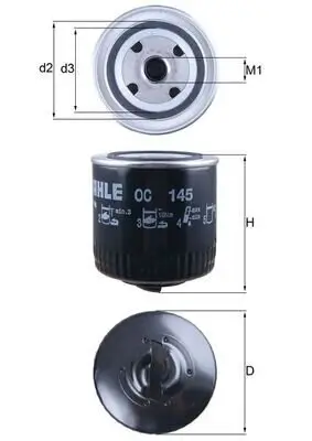 Ölfilter MAHLE OC 145